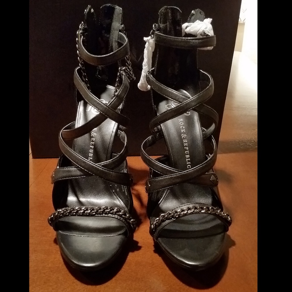 Rock & Republic Romy Chain Metal Stilettos (8)